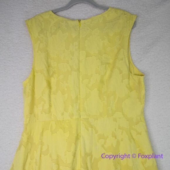 Jason Wu x Eloquii Pleated Detail Midi Dress yellow‎ floral, size 20 - Picture 11 of 16